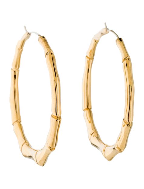 gucci bamboo hoops|gucci bamboo earrings.